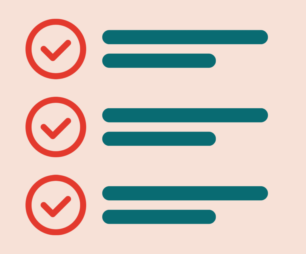 three checkmarks
